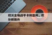 开云(中国)官方在线登录-切沃主场战平卡利亚利，积分榜微升