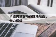 开云(中国)官方在线登录-卡迪夫城客场战胜斯旺西，全力保级